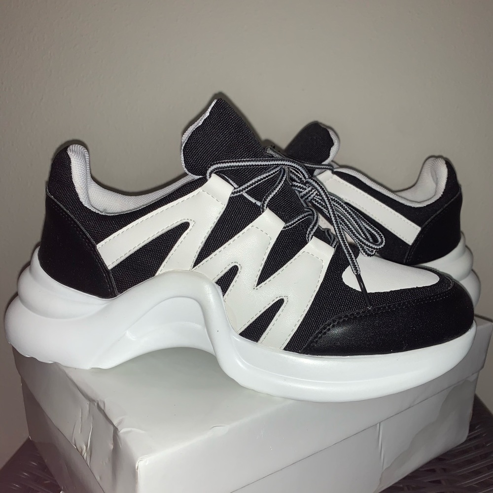 Shein sneakers black and white